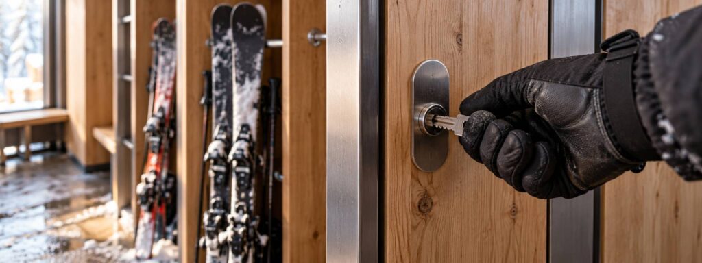 Illustration de détail sur le sujet : Local à skis en résidence de tourisme : fonctionnement et accès